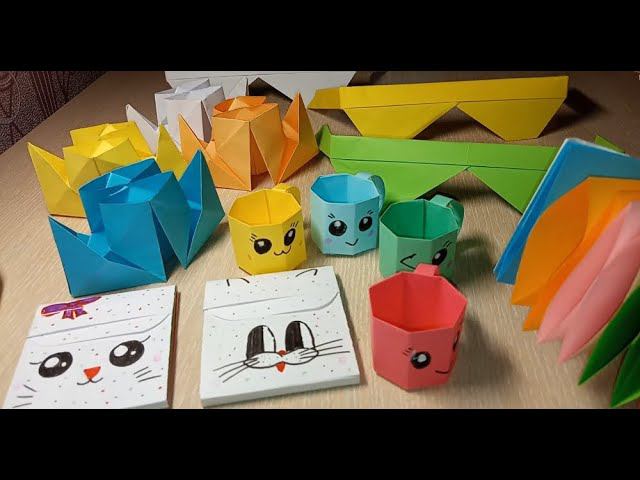 Поделки из бумаги//4 идеи поделок из бумаги// смотреть онлайн