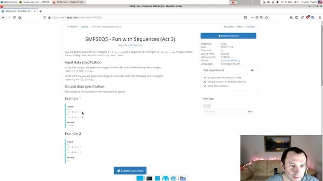 Решение задачи «SMPSEQ5 - Fun with Sequences (Act 3)» с сайта spoj.com на python смотреть онлайн