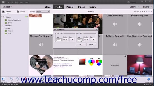 Photoshop Elements 15 Tutorial Date View Adobe Training смотреть онлайн