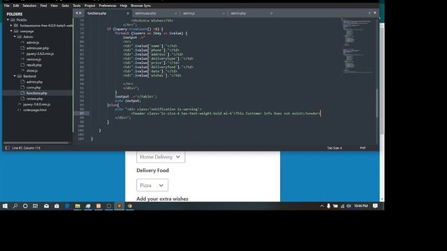 how to build restaurants order book built PHP PDO Bulmacss final project смотреть онлайн
