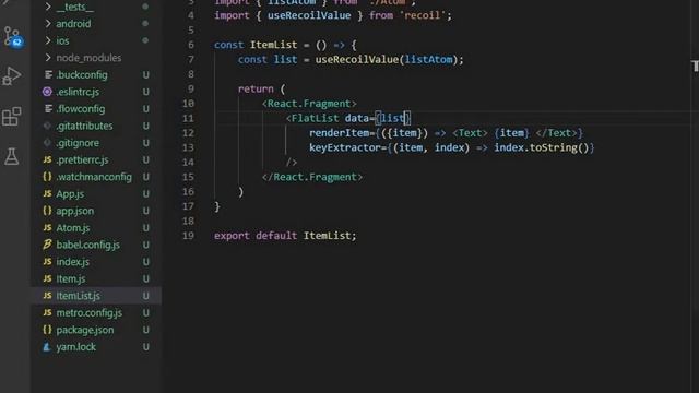 React Native Recoil Demo - Add item to list. смотреть онлайн