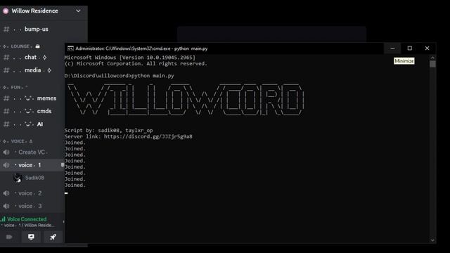 Ultimate Discord Multi-Token VC Joiner Willowcord |2023| 100% Working! смотреть онлайн