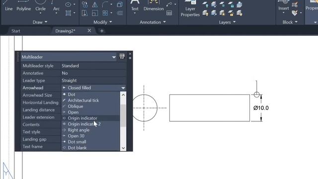 Placing datum on an axis in AutoCAD 2021 смотреть онлайн