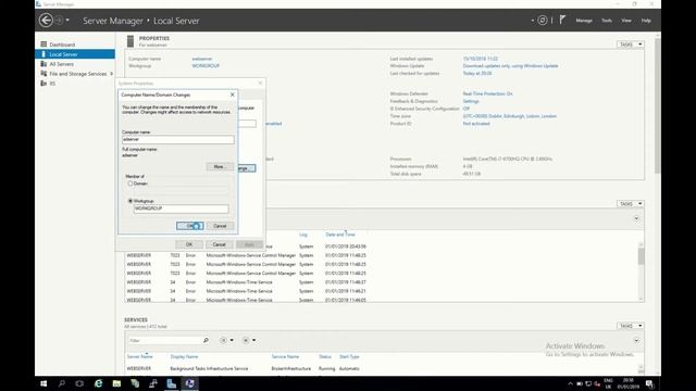 How to Change the Hostname on Windows Server 2016 смотреть онлайн