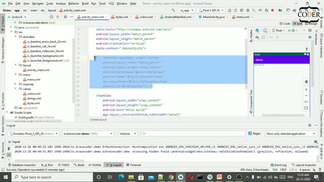 Android App Development - Part 8 Toolbar As Action Bar in Tamil || Brace Coder смотреть онлайн