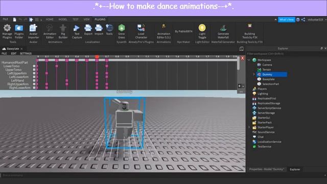 How to make a Roblox dance animation. смотреть онлайн