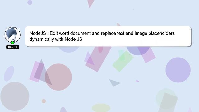 NodeJS : Edit word document and replace text and image placeholders dynamically with Node JS смотреть онлайн