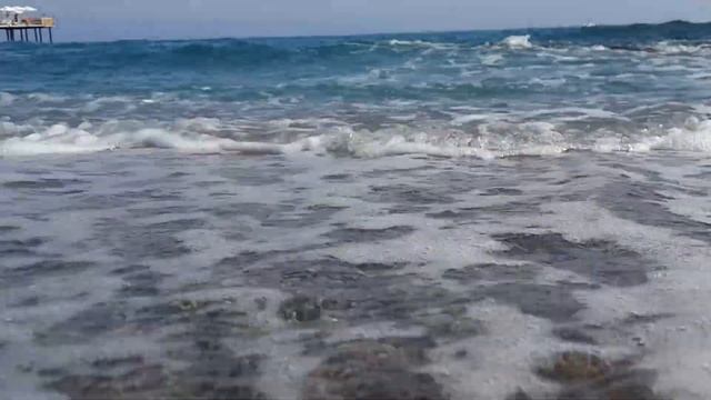 Шум прибоя средиземное море,Турция. смотреть онлайн