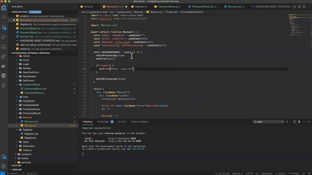PERN Stack External Services Part 11 - Implementing the Recover Component смотреть онлайн