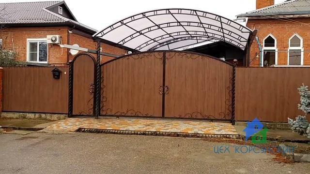 Навес из поликарбоната L Цех 