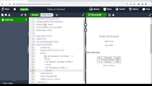 How to insert tables in overleaf l Add tables in Latex. смотреть онлайн