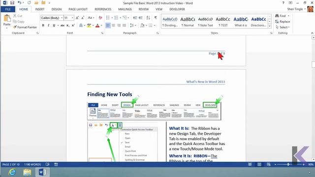 Microsoft Office Word 2013 Tutorial: Scrolling With and Without Scroll Bars | K Alliance смотреть онлайн