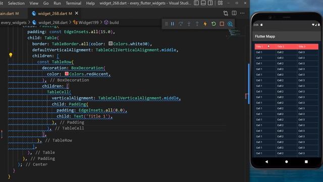 Flutter Table Widget смотреть онлайн