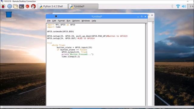 Push Button with Raspberry Pi 2 смотреть онлайн