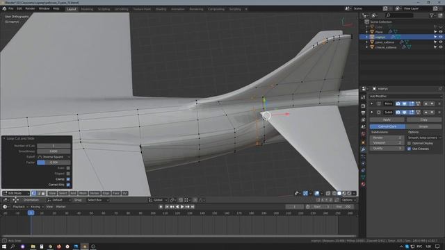 3D моделирование самолета в Blender 2.82. Урок 10 смотреть онлайн