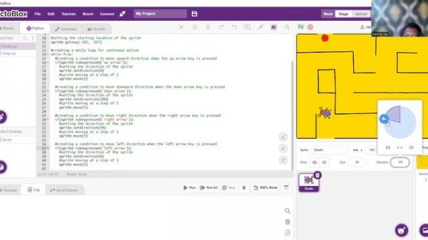 Maze runner pictoblox python