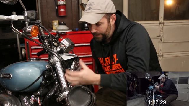 HARLEY SPORTSTER WISAMIC LED HEADLIGHT INSTALL & COMPARISON смотреть онлайн