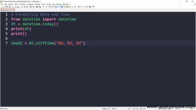 Formatting Date and Time in Python (Hindi) смотреть онлайн