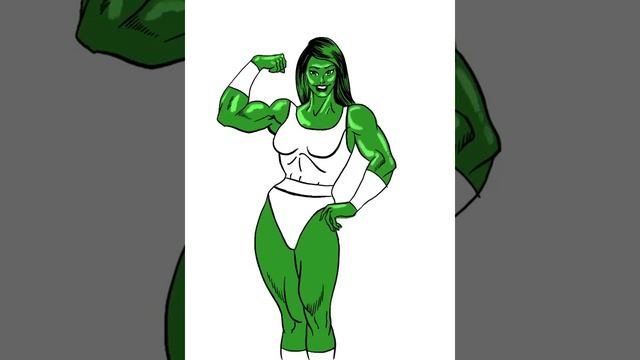 She Hulk Speed Drawing смотреть онлайн