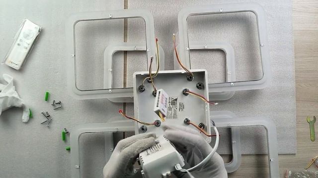 TETRA DOUBLE 160W 8S Белый корпус. Сборка люстры, Новинка 2023 от Estares смотреть онлайн