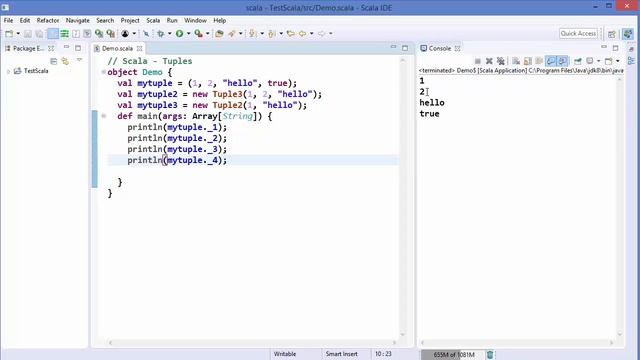 Scala Tutorial 22 - Scala Tuples смотреть онлайн