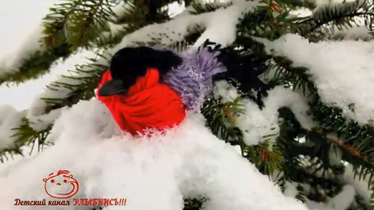 Снегирь из ниток | Bullfinch from threads смотреть онлайн