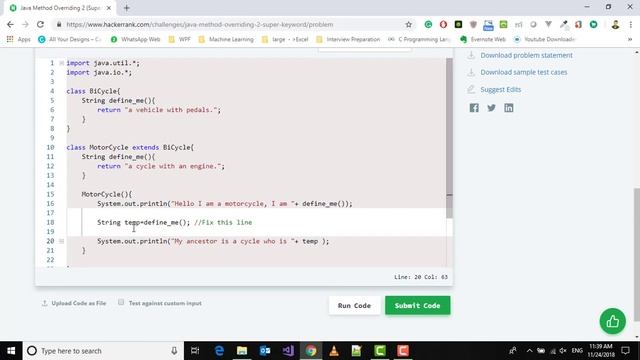 33. Java Method Overriding 2 Super Keyword - Java | OOPs | Hackerrank смотреть онлайн