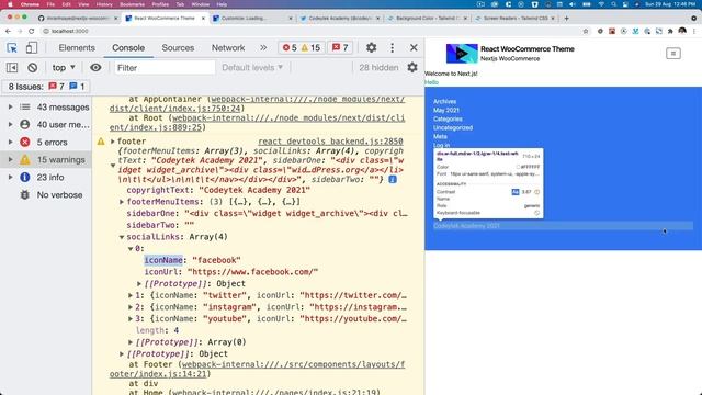 #9 Footer Menus And Social Links Next.js | React WooCommerce REST API | WooCommerce React Theme смотреть онлайн