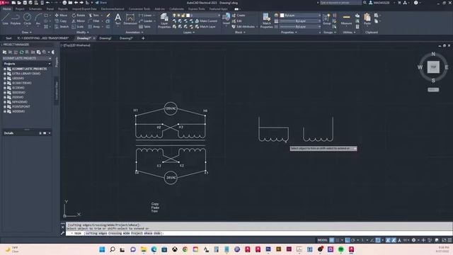 AutoCAD Electrical 2023 Tutorial 101 - Drawing Simple Transformer Symbol смотреть онлайн