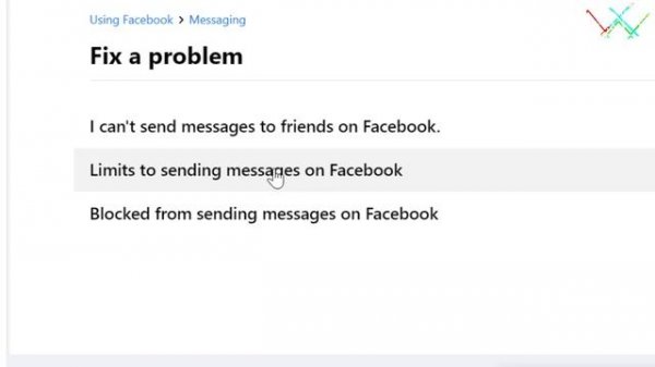 Messenger Couldn’t send the message problem on Facebook