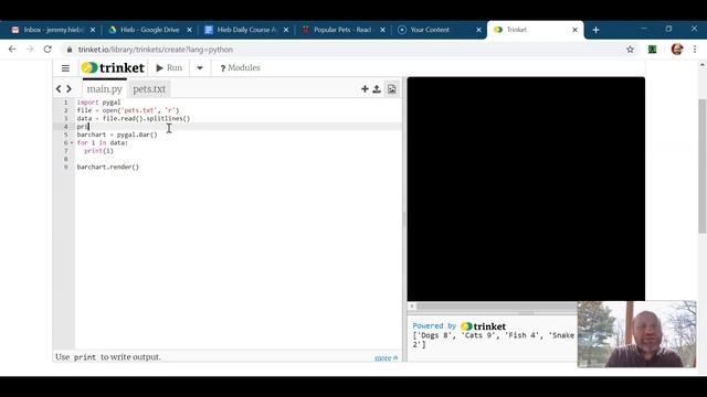 Python Graphs Pulling in data from a text file pygal смотреть онлайн
