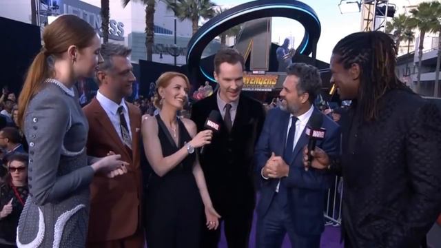 Mark Ruffalo Benedict Cumberbatch Karen Gillan Interview - Avengers Infinity War World Premiere смотреть онлайн