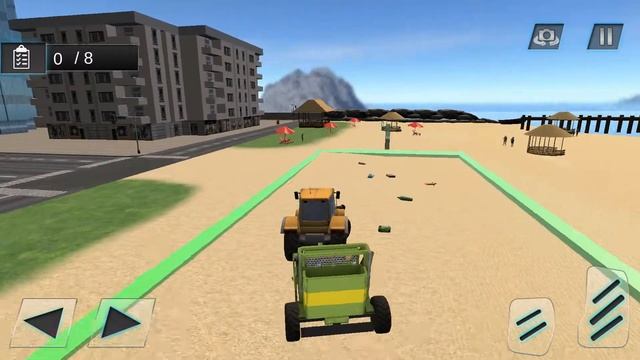 Sandy Beach Cleaner Sim: Dump Truck Driving Games Gameplay смотреть онлайн