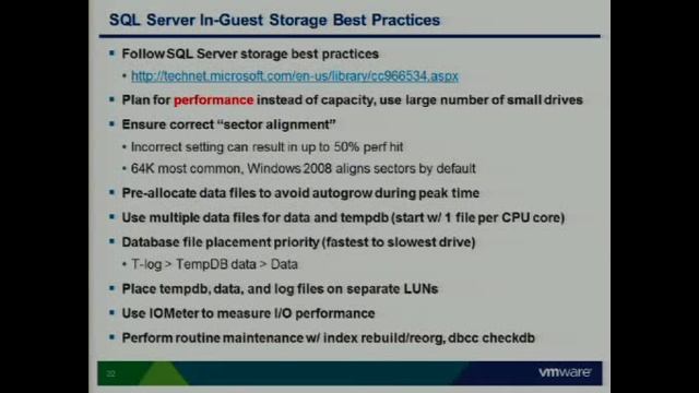 VMworld 2011: BCA1995 - Design, Deploy, Optimized SQL Server on VMware ESXi 5 смотреть онлайн