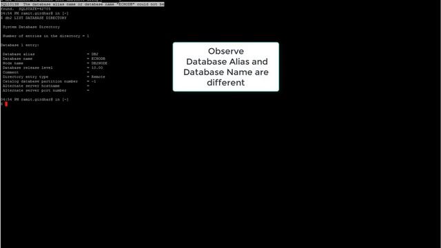 Solved - SQL1013N The Database Alias Name Or Database Name could not be found. SQLSTATE=42705 смотреть онлайн