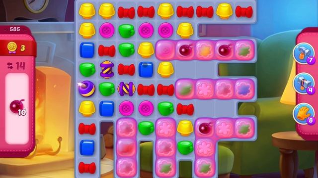 HomeScapes Level 585 no boosters (25 moves) смотреть онлайн
