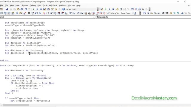 How to Compare 2 Lists using Excel VBA(4/4) смотреть онлайн