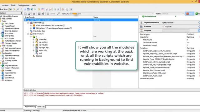 Acunetix Web Vulnerability Scanner - Crawler Practical смотреть онлайн