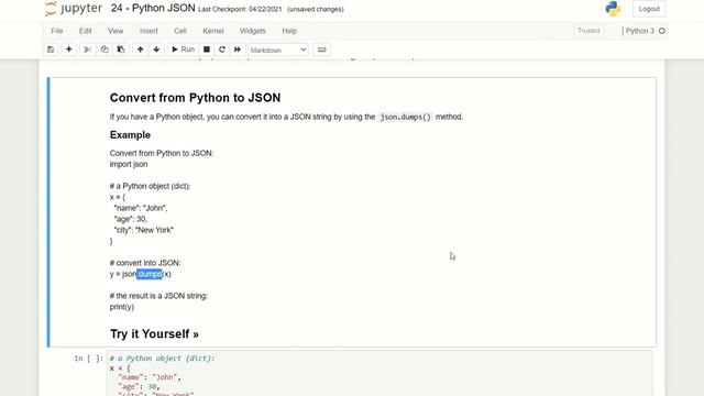 Python Exercise 24 JSON смотреть онлайн