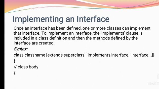 INTERFACES IN JAVA смотреть онлайн