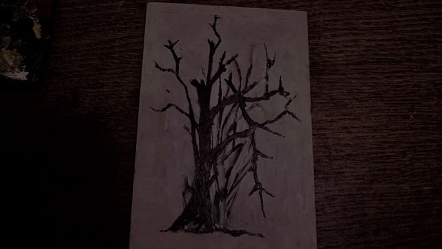 Winter tree with broken limb, a quick oil sketch смотреть онлайн