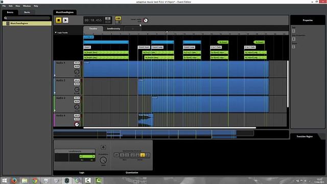 FMOD Studio Adaptive Music: Switching between loops with Transition Regions смотреть онлайн