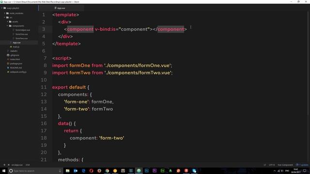 Vue JS 2 Tutorial #28 - Dynamic Components смотреть онлайн