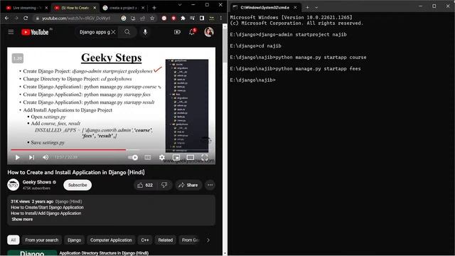 Web Application using Django live class for bca students 2023 | live problem solving| #explore #liv смотреть онлайн