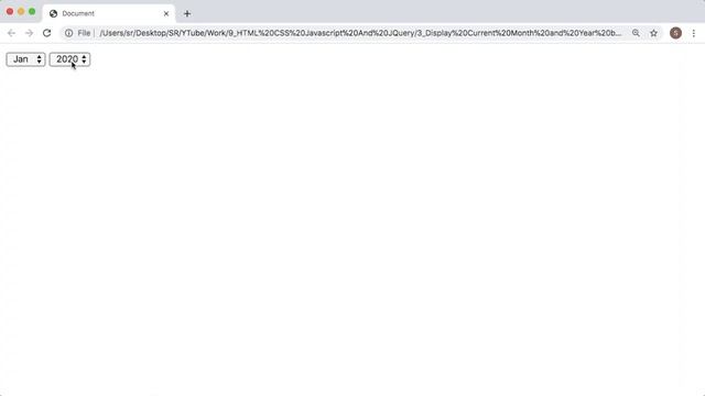 Display Current Month and Year by default in a website using HTML and Javascript смотреть онлайн