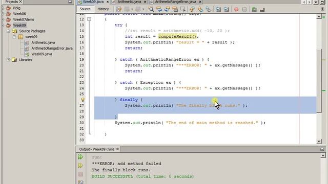 Week 08 Exceptions Part 7 смотреть онлайн