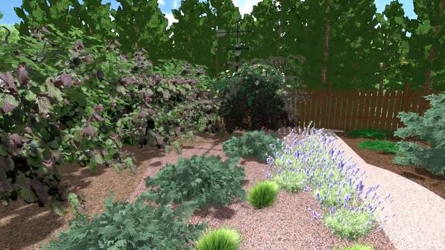 Проект участка ЛГ Усово в Realtime Landscaping Architect 2 (прогулка) смотреть онлайн