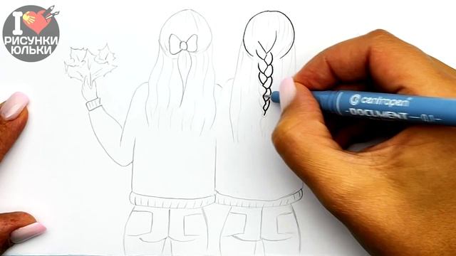 Как нарисовать Девушек Лучших Друзей BFF | Рисунки Юльки девушки Бфф смотреть онлайн