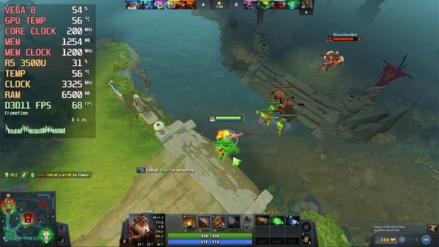 Dota 2 | Ryzen 5 3500U | VEGA 8 | 12GB RAM | 35W TDP [Lenovo Ideapad S145] смотреть онлайн