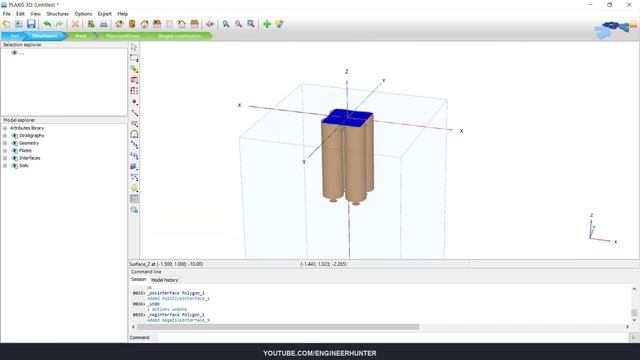 How to do pile analysis as volume element in Plaxis 3D смотреть онлайн